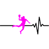 HANDBALL PLAYER HEARTBEAT PINK HANDBALL ADRENALINE