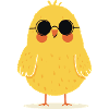 Chick with sunglasses