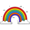 Rainbow on clouds
