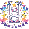 Cheerful bunny swing design