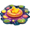 Donut ducks in galaxy lake