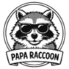 Dad raccoon with sunglasses