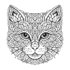 Mandala Katze Gesicht