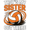 Volleyball Sister - Proud Sibling Design