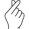 Cross Finger Gesture - Gen Z Heart