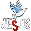 Dove and JESUS lettering