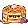 Kawaii Syrup Pancake with Berry