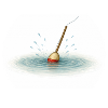 Angelschwimmer im Wasser – minimalistisch