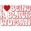 Proud Black Woman Bubble Letter Design