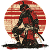 Red Samurai Battle Look,Ronin