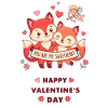 Valentine's Day Foxes