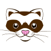 Cute Ferret Face Graphic Funny Weasel Costume