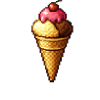 Retro Pixel Eiscreme Cone