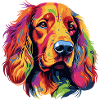 Farbenreiches Hundporträt Pop-Art