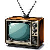 Retro TV with antennas