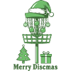 Merry Discsmas Disc Golf Basket Weihnachtsbaum