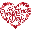 Valentine's Day Heart Font Pattern