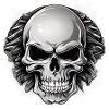 Skull with Laurel Gothic Tattoo