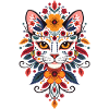 Flower Cat Floral Style