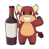 Bouteille de vin rouge Taureau