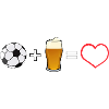 Football plus beer equals love