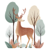Deer in the forest – Calm and natural animal