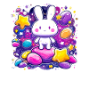 Wonder bunny in the star's nest