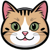Cat Head Smile Cartoon