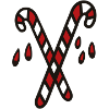Candy Canes Crossed Candy Cane Symbol