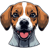 Beagle portrait: Cheerful dog design
