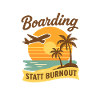 Boarding instead of burnout, Tropical sunset