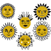 Sun Faces Kaleidoscope
