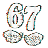 67 Meme-skjorte, morsom Six Seven T-skjorte Glitch