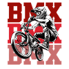 BMX Rider in Red Background