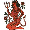 Rosebound Devil Maiden Tattoo