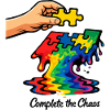 Autismus-Puzzlestück Regenbogenbewusstseinskunst