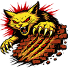 Angry Cat Claw Smash Power Illustration