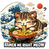 Kawaii Neko Ramen Chat Nouilles Anime