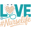 Nurse Life Leopard Heart Love