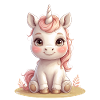 Zuckersüßes Einhornbaby Illustration