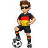 Soccer Boy Germany Fan German Flag