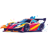 cooles drift car Rennkarosserie Kunst