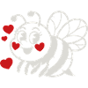 LoveBee Hearts: Cute Line Art Bee