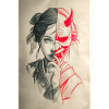 Duality Portrait: Woman and Oni