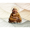 Bouddha sur motif de feuilles