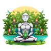 Méditation robotique dans la jungle