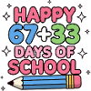 Happy 100 Days School Math Equation