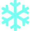 Eisblauer Schneekristall