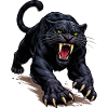 Schwarzer Panther Angriff