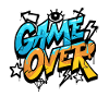 Game Over Graffiti Neon